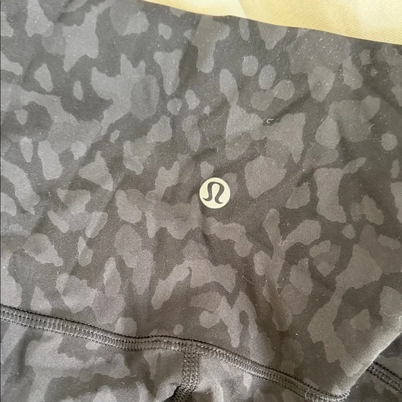 Lululemon Black Leopard Print Leggings - Picture 2 of 3